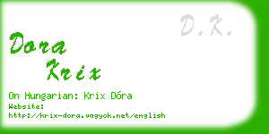 dora krix business card